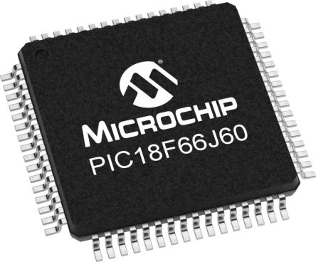 Microchip Microcontrollore MCU, PIC, TQFP, PIC18, 64 Pin, Montaggio Superficiale