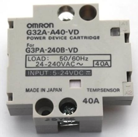 Omron Power Device Cartridge For G3PA-420B-VD SSR, G32A-A420-VD DC12-24