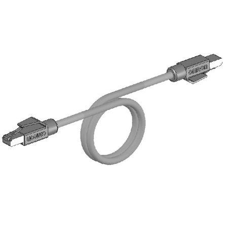 Omron Ethernetkabel Cat.5e, 10m, Hellblau Patchkabel, A RJ45, UTP, B RJ45