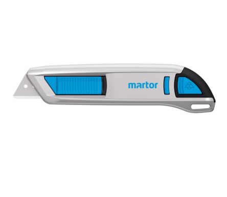 MARTOR 50000110 Sicherheitsmesser, Robust Trapezklinge 65232, Automatisch Einziehbar, 17mm, Einziehbar