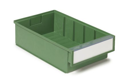 Treston 零件盒, 186mm宽 x 82mm高, 生物塑料盒, 绿色