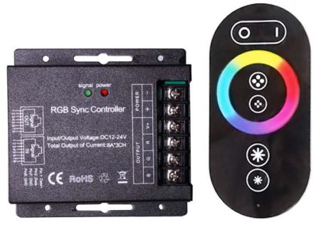 RS PRO Controlador De Iluminación, Controlador LED, Infrarrojo, Montaje Pared, 12 → 24 V Dc 216/432W