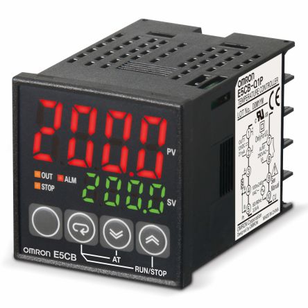 Omron Controlador Serie E5CB, 48 X 48mm, 24 V, 2 Dedicados Entradas, 3 Dedicados Salidas Relé, SSR