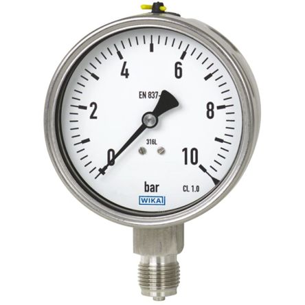 WIKA NPT 1/2 Analogue Pressure Gauge 700bar Bottom Entry, 12324311, 0bar Min.