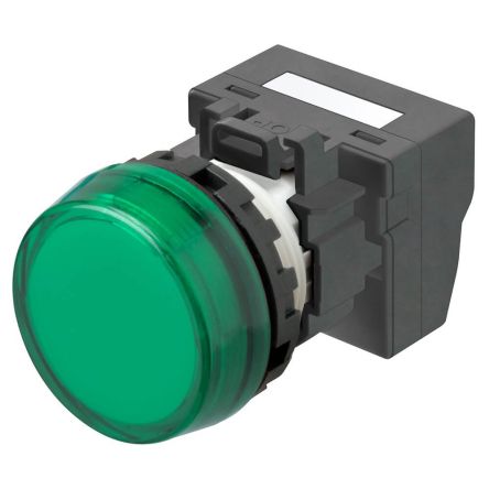 Omron M22N Series White Indicator, 24V Dc, 22mm Mounting Hole Size, Screw Terminal Termination, IP66