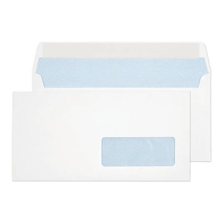Blake Envelopes Enveloppe D'expédition, Format DL, Blanc Avec Fenêtre Rabat Auto-obturant
