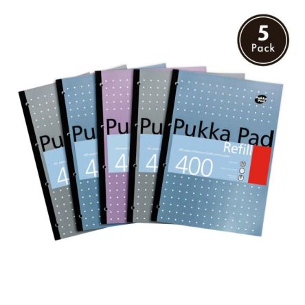 Pukka Pads Notizbuch Mit Untere Linienpapier, A4 Klebstoff, Blau, Grau, Violett
