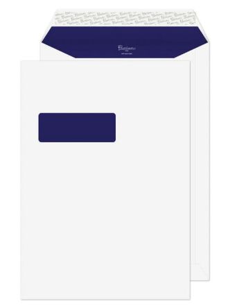 Blake Envelopes Briefumschlag Mit Fenster, Größe C4, Weiß