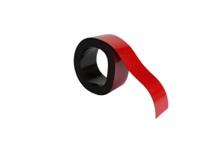 RS PRO Strontiumferrit Magnetband, Glatt, Stärke 0.5mm B. 50mm, L. 10m, 28g / Cm²