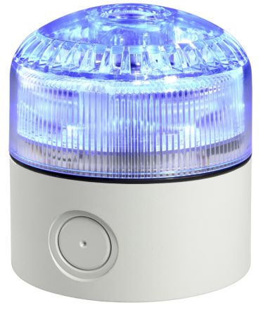 RS PRO Avisador Luminoso LED, 12 → 24 V Ac/dc, Azul, Intermitente, Constante, 100dB @ 1m, IP65