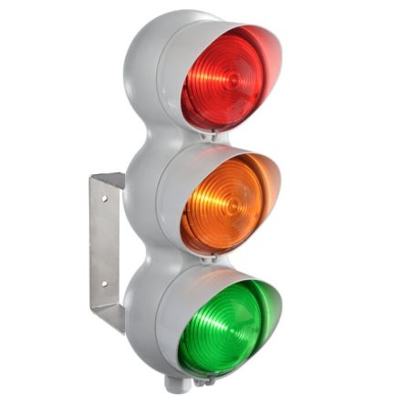 RS PRO LED LED Ampel Signalleuchte 3-stufig Linse Gelb, Grün, Rot LED Orange, Grün, Rot + Dauer 342mm