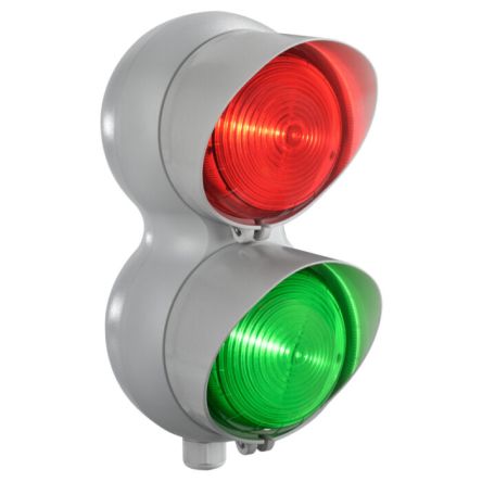 RS PRO LED LED Ampel Signalleuchte 2-stufig Linse Grün, Rot LED Grün, Rot + Dauer 231mm