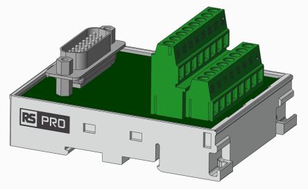 RS PRO Schnittstellenmodul Sub-D, Stecker, 15-polig, 125 V Dc, / 1A, DIN-Schienenmontage