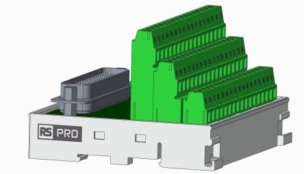 RS PRO Module D'interface Sub-D 50 Contacts, Mâle, Montage Sur Rail DIN