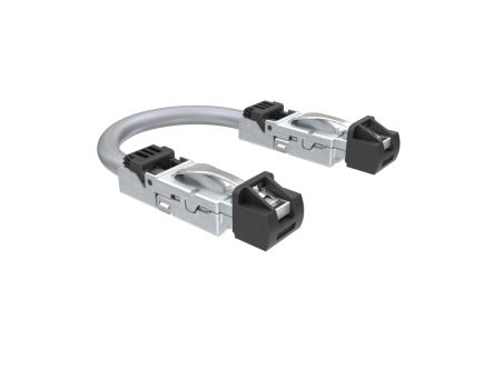 Amphenol Communications Solutions Ethernetkabel Cat.6a, 500mm, Schwarz Patchkabel, A RJ45 Stecker, B RJ45, Thermoplast
