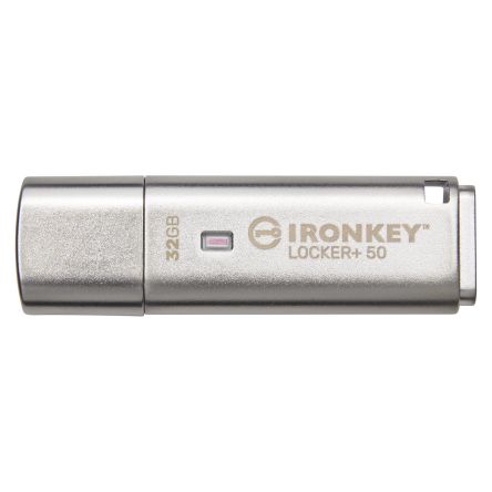 Kingston 3D TLC, USB-Stick, 32 GB, USB 3.2, AES-XTS-Modus, IRONKEY LOCKER+ 50