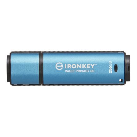 Kingston 3D TLC, USB-Stick, 256 GB, USB 3.2, AES-XTS 256 Bit, IronKey Vault Privacy 50,, 197