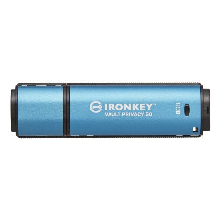 Kingston 3D TLC, USB-Stick, 8 GB, USB 3.2, AES-XTS 256 Bit, IronKey Vault Privacy 50,, 197