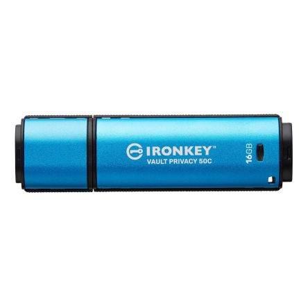 Kingston 3D TLC, USB-Stick, 16 GB, USB 3.2, AES-XTS 256 Bit, IronKey Vault Privacy 50,, 197