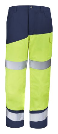 Cepovett Safety Pantalon 9B86 9570, Taille 93 → 100cm, Jaune/Bleu Marine, Unisexe, Haute Visibilité