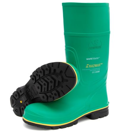 Respirex Hazmax Unisex Sicherheitsstiefel Grün, Mit Stahl-Schutzkappe / UK 3