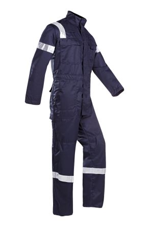 Sioen Uk Warnschutz-Overalls, 40, Wiederverwendbar, Lichtbogenbildung, Marineblau, Antistatisch, Chemikalienbeständig,