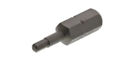 RS PRO Hexagon Screwdriver Bit, 2.5mm Tip, 1/4in Drive, 25mm Overall