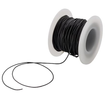 RS PRO Lacing Cord Black Nylon 0.71 Mm X 25m