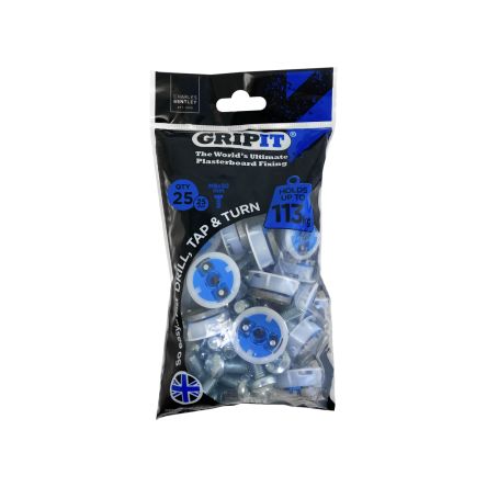 Gripit Tassello Basculante A Testa Rotonda In Plastica, Acciaio Blu, Ø 25mm, L. 310mm