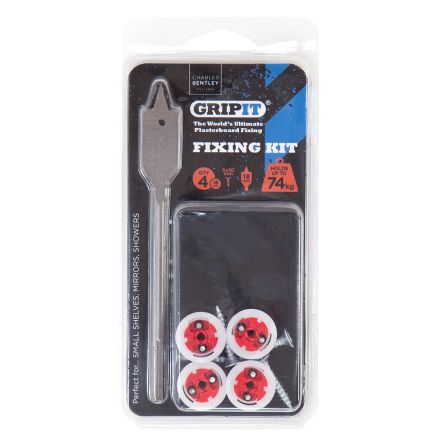 Gripit Red Stainless Steel Plasterboard Fixings, 18mm Fixing Hole Diameter
