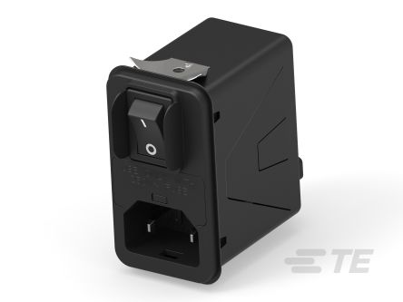 TE Connectivity Filtro IEC Serie HP, 120 → 250 V Ac, 12A, Con 1 Fusible De 5 X 20mm, Con Interrruptor De 2 Polos