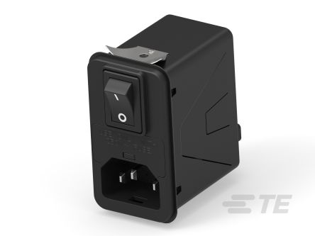 TE Connectivity Filtro IEC Serie HP, 120 → 250 V Ac, 3A, Con 1 Fusible De 5 X 20mm, Con Interrruptor De 2 Polos