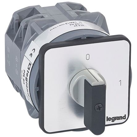 Legrand Interruptor De Leva, 2 Posiciones, Tensión Máx. 690V (Volts), Corriente Máxima 63A