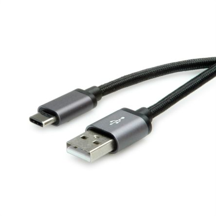 Roline Kabel, USB C / USBA, 0.8m USB 2.0