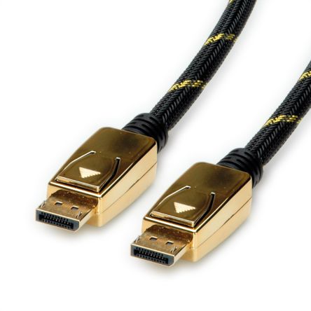 Roline DisplayPort-Kabel A Display-Anschluss B Display-Anschluss - Stecker 1.2, 10m 4096 X 2560 Max.