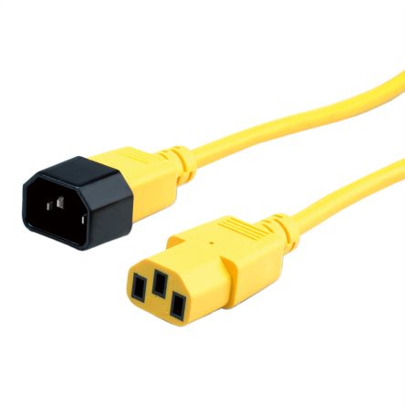 Roline Straight IEC C14 Plug To Straight IEC C13 Socket Power Cable, 800mm