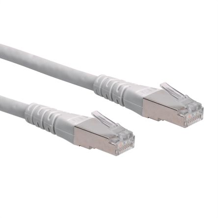 Roline Ethernetkabel Cat.6, 1.5m, Grau Patchkabel, A RJ45 S/FTP Stecker, B RJ45, PVC