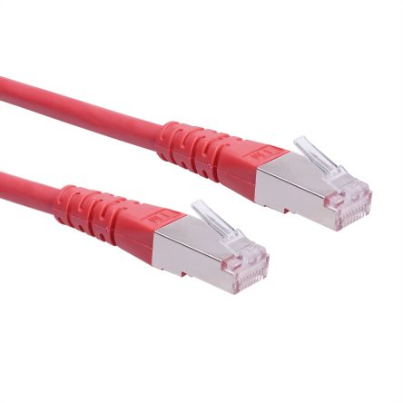 Roline Ethernetkabel Cat.6, 1.5m, Rot Patchkabel, A RJ45 S/FTP Stecker, B RJ45, PVC