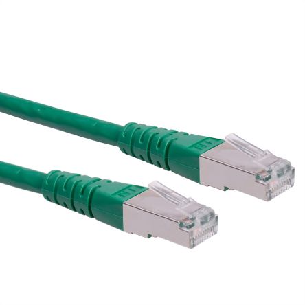 Roline Ethernetkabel Cat.6, 300mm, Grün Patchkabel, A RJ45 S/FTP Stecker, B RJ45, PVC