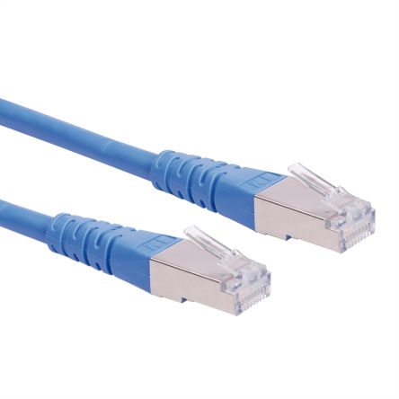 Roline Cable Ethernet Cat6 S/FTP De Color Azul, Long. 300mm, Funda De PVC