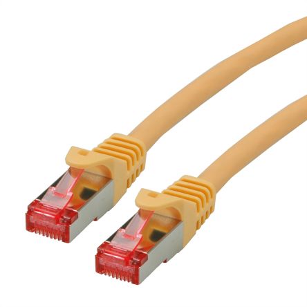 Roline Ethernetkabel Cat.6a, 1.5m, Gelb Patchkabel, A RJ45 S/FTP Stecker, B RJ45, LSZH