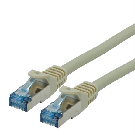 Roline Ethernetkabel Cat.6a, 1.5m, Grau Patchkabel, A RJ45 S/FTP Stecker, B RJ45, LSZH