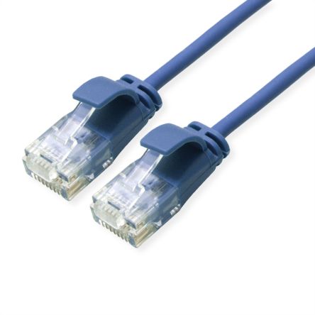 Roline Ethernetkabel Cat.6a, 2m, Blau Patchkabel, A RJ45 UTP Stecker, B RJ45, LSZH