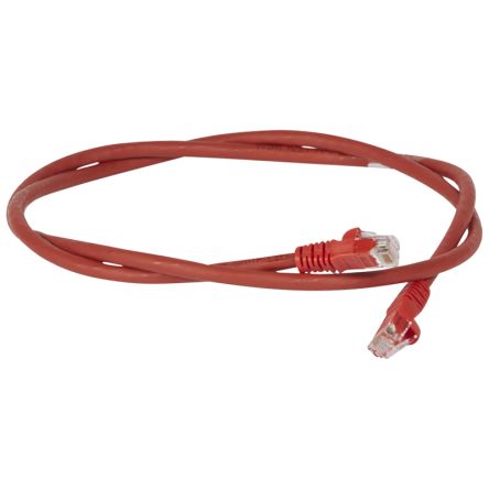 Legrand Ethernetkabel Cat.6, 3m, Rot Patchkabel, A RJ45 U/UTP, B RJ45