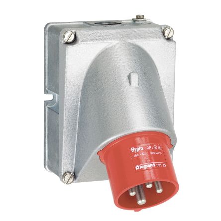 Legrand Hypra Leistungssteckverbinder Stecker Rot 3P+E, 415 V / 16A, SMD IP44