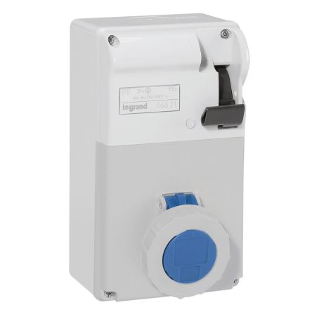 Legrand Toma De Potencia, Gris, Con Interruptor, 16A