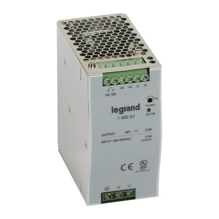 Legrand Schaltnetzteil, AUS 48V Dc / 5A 240W, EIN 200 → 500V Geschlossen, DIN-Schiene Symmetrisch