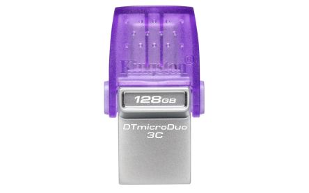 Kingston 3D TLC, USB-Flash-Laufwerk, 128 GB, USB 3.2, Keine Verschlüsselung, DataTraveler MicroDuo 3C