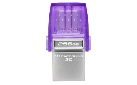Kingston 3D TLC, USB-Flash-Laufwerk, 256 GB, USB 3.2, Keine Verschlüsselung, DataTraveler MicroDuo 3C