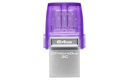 Kingston 3D TLC, USB-Flash-Laufwerk, 64 GB, USB 3.2, Keine Verschlüsselung, DataTraveler MicroDuo 3C